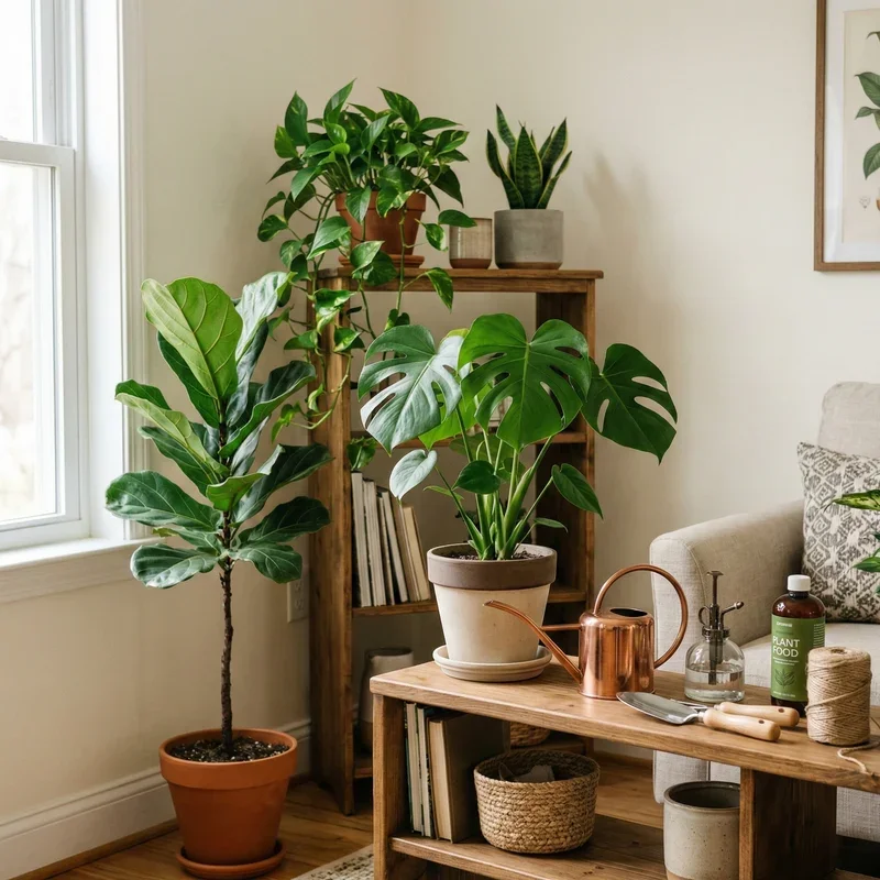 Indoor Plants Decoration Ideas for Living Room