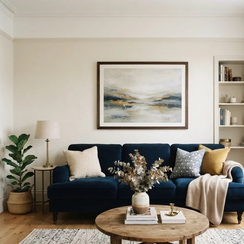 Navy Living Room Ideas