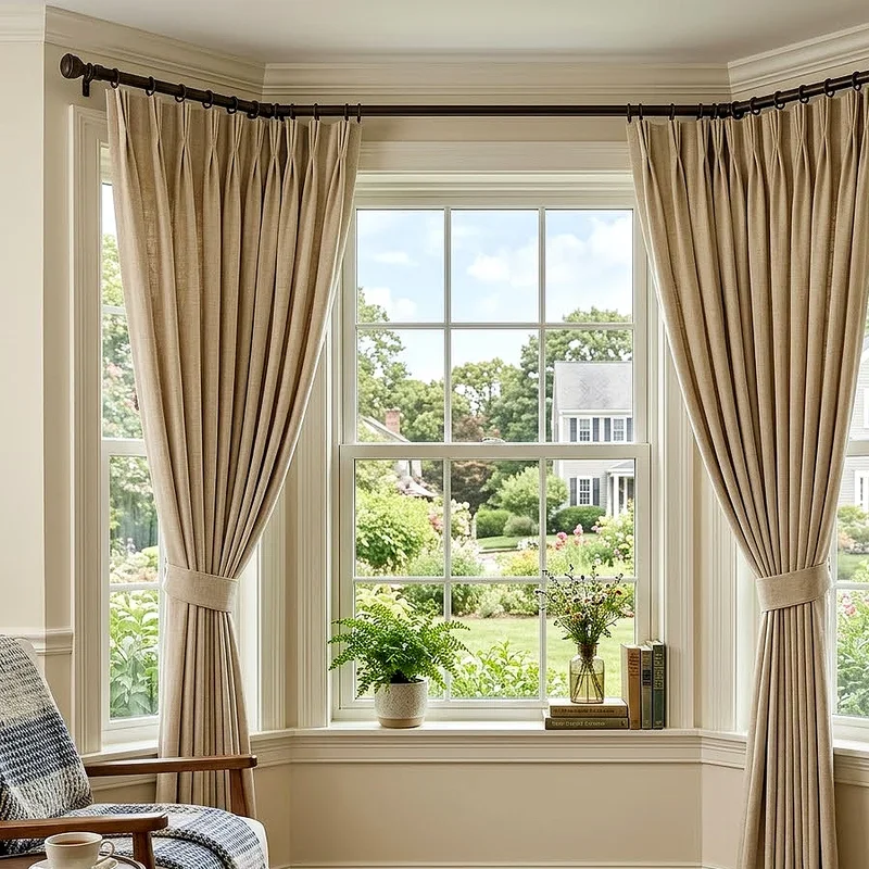 Short Bay Window Curtains Ideas