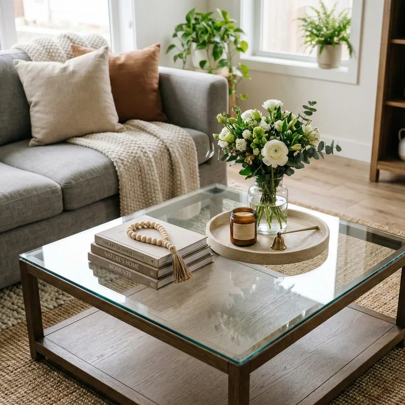 Glass Coffee Table Decor Ideas