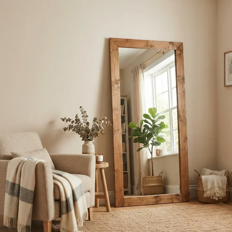 15 Living Room Floor Mirror Decorating Ideas with Elegance