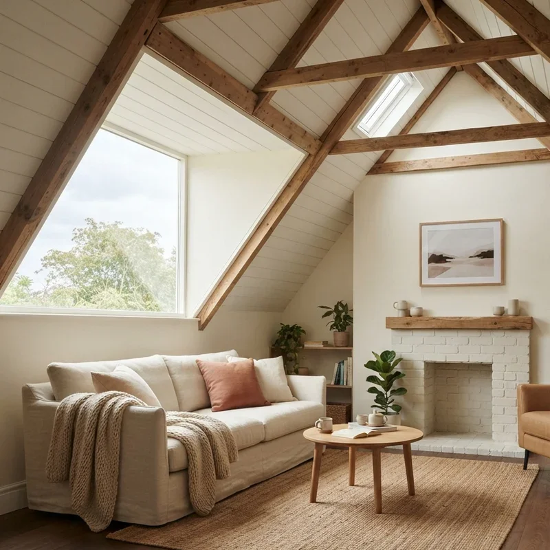 Slanted Ceiling Living Room Ideas