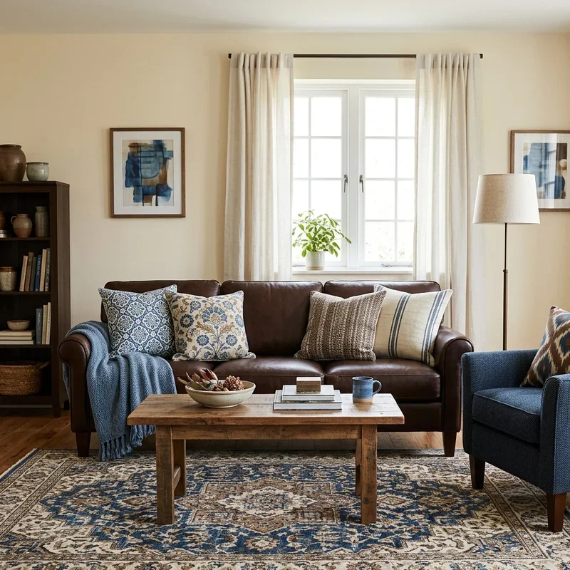Blue and Brown Living Room Ideas