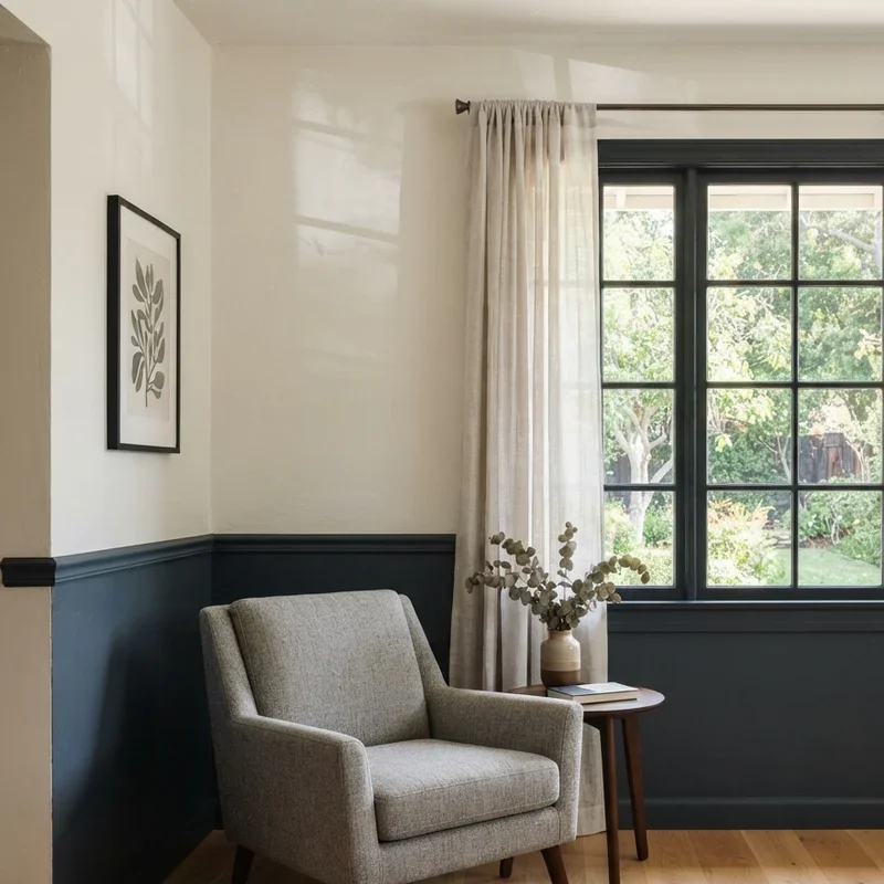 Two Tone Living Room Paint Ideas