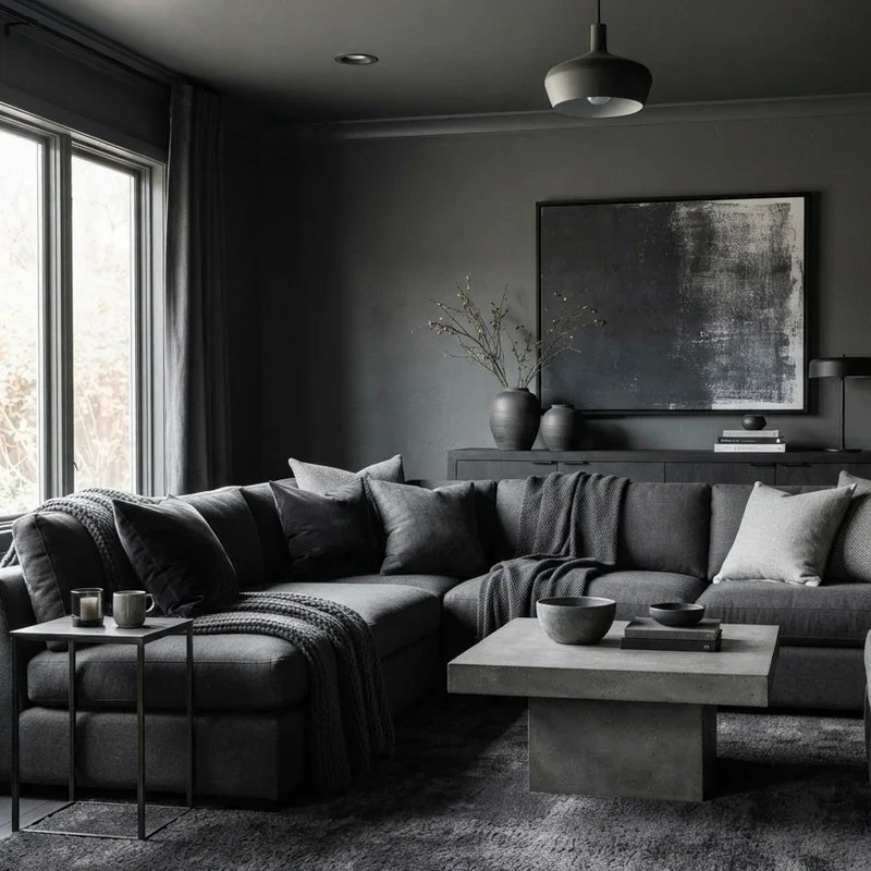 Dark Grey Sectional Living Room Ideas