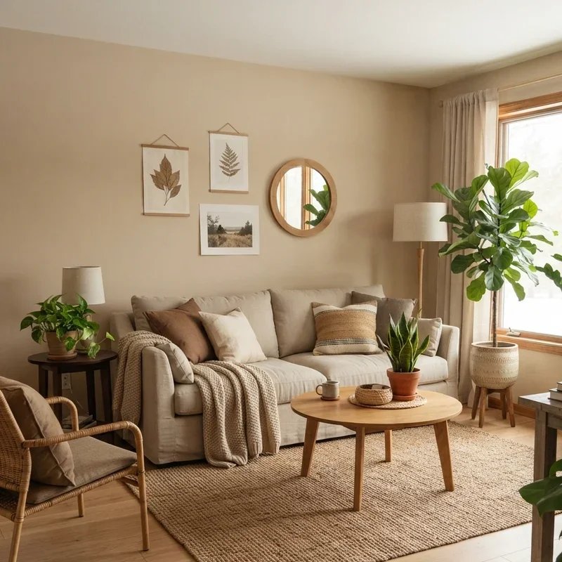 Brown and Beige Living Room Ideas