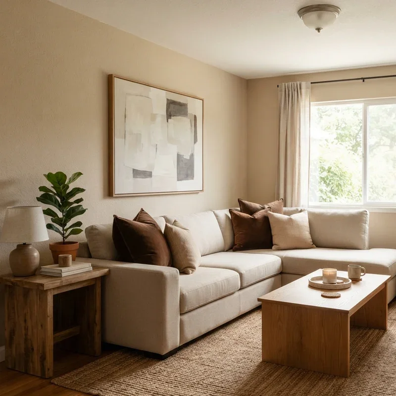 Brown and Beige Living Room Ideas