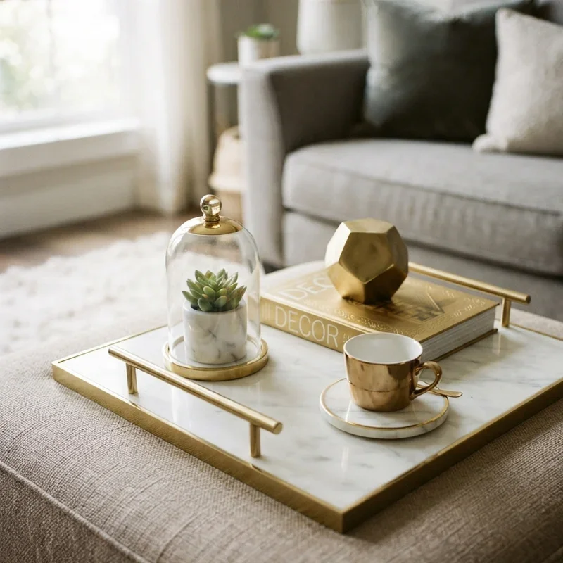 Ottoman Tray Decor Ideas