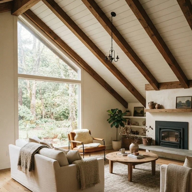 Slanted Ceiling Living Room Ideas