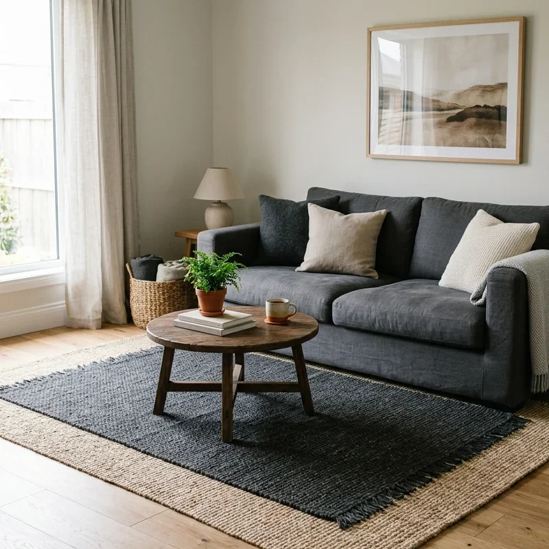 Dark Grey Couch Rug Ideas