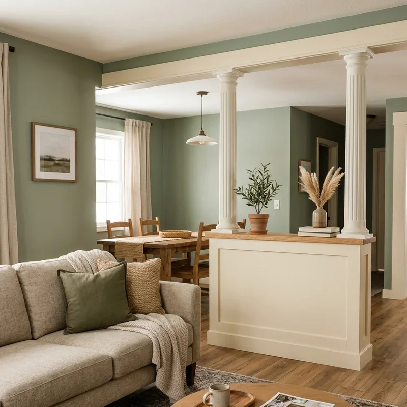 Half Wall Living Room Ideas