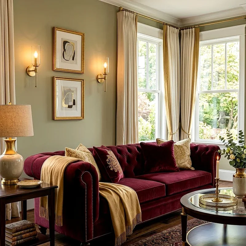 Burgundy Sofa Living Room Ideas