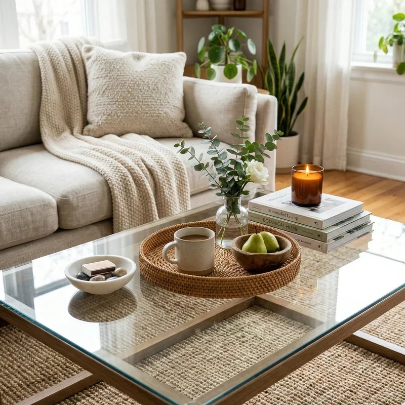 Glass Coffee Table Decor Ideas