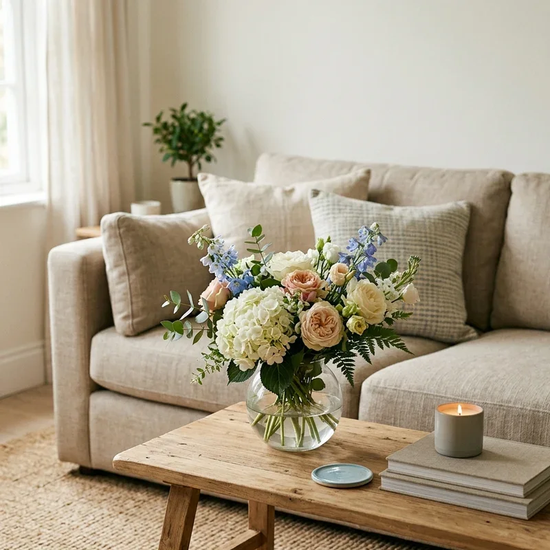 Living Room Sofa Table Decor Ideas