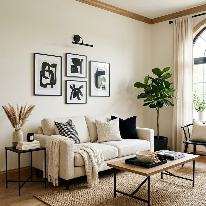 Black and Cream Living Room Ideas
