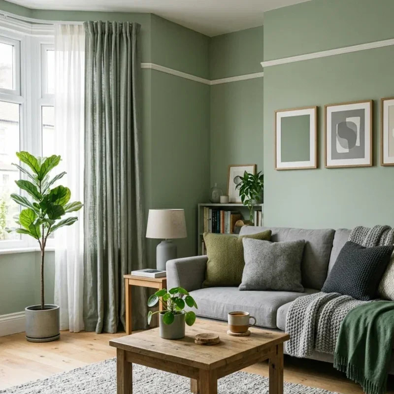 Green and Grey Living Room Ideas