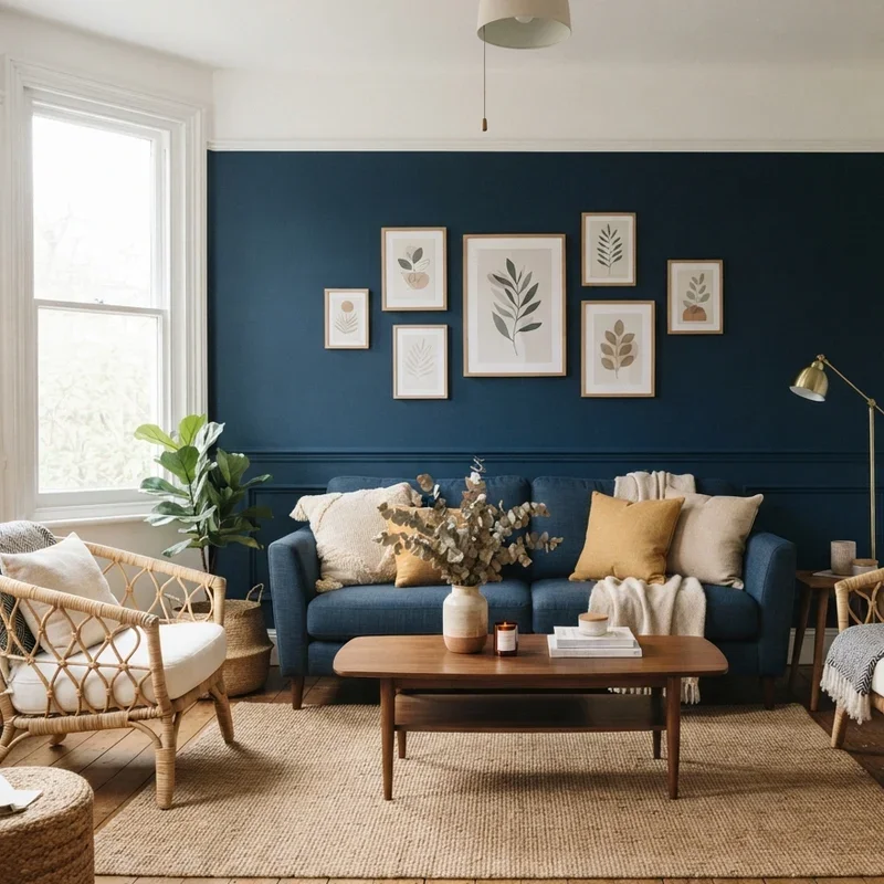 Navy Living Room Ideas
