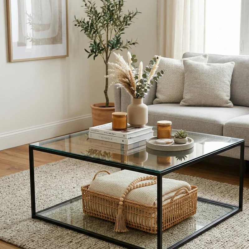 Glass Coffee Table Decor Ideas
