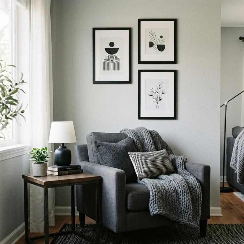 Gray and Black Living Room Ideas