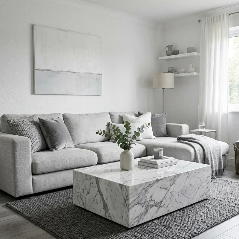White and Grey Living Room Ideas
