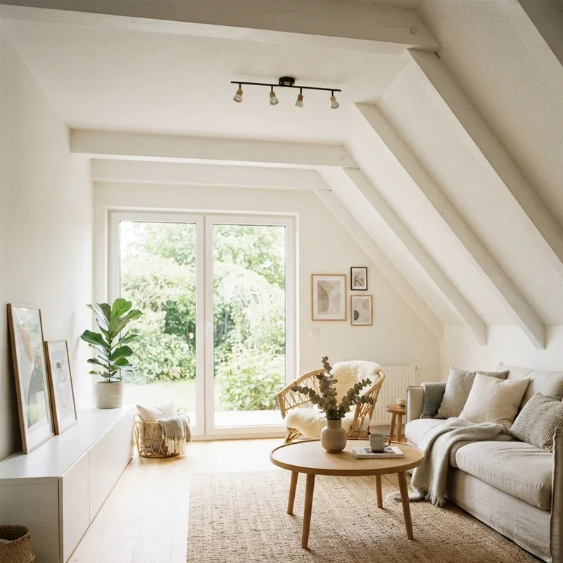 Slanted Ceiling Living Room Ideas