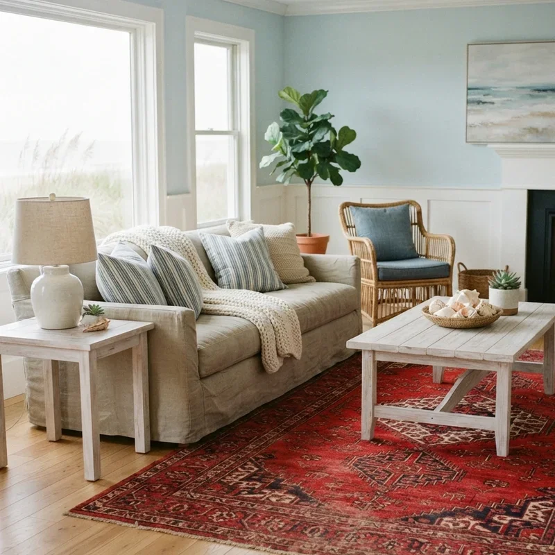 Red Persian Rug Living Room Ideas
