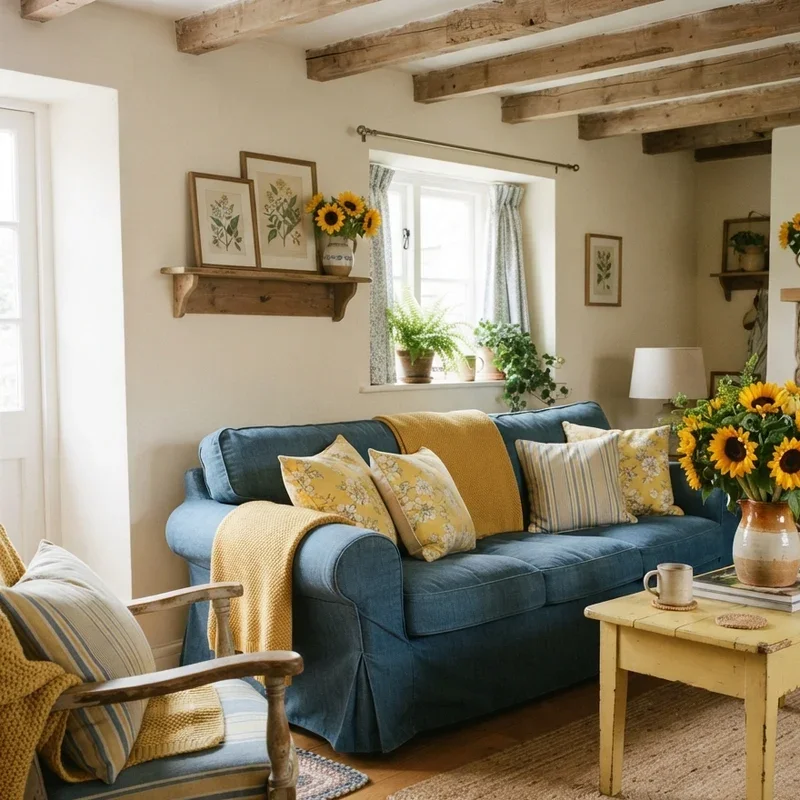 Blue and Yellow Living Room Decorating Ideas