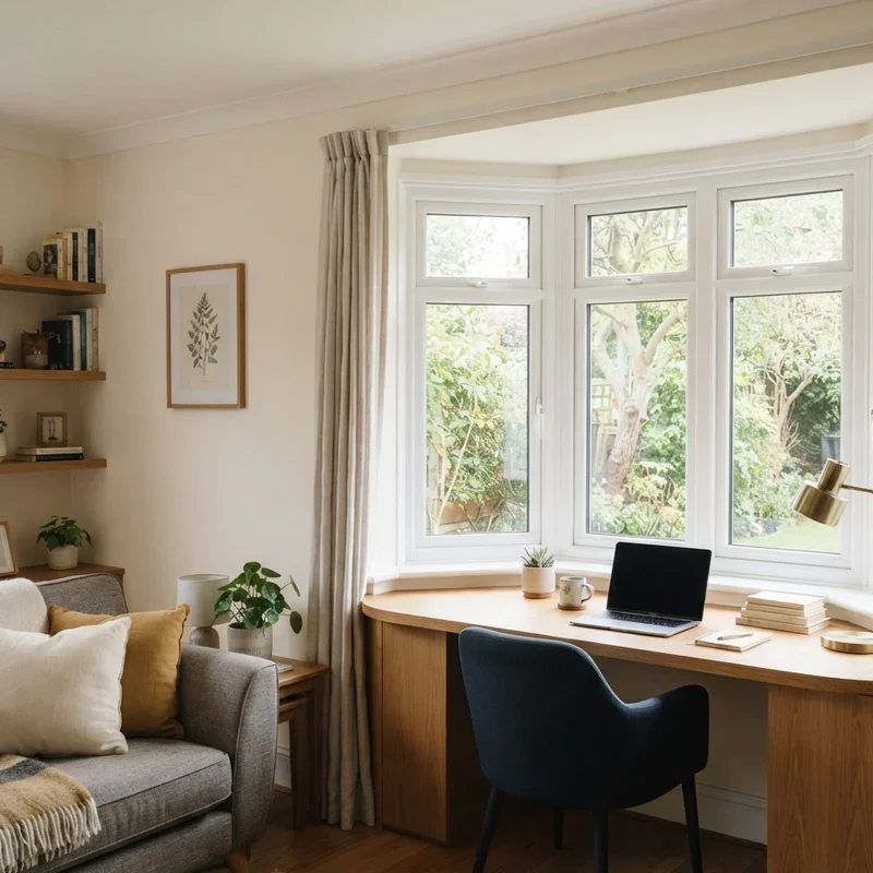 Home Office in Living Room Ideas
