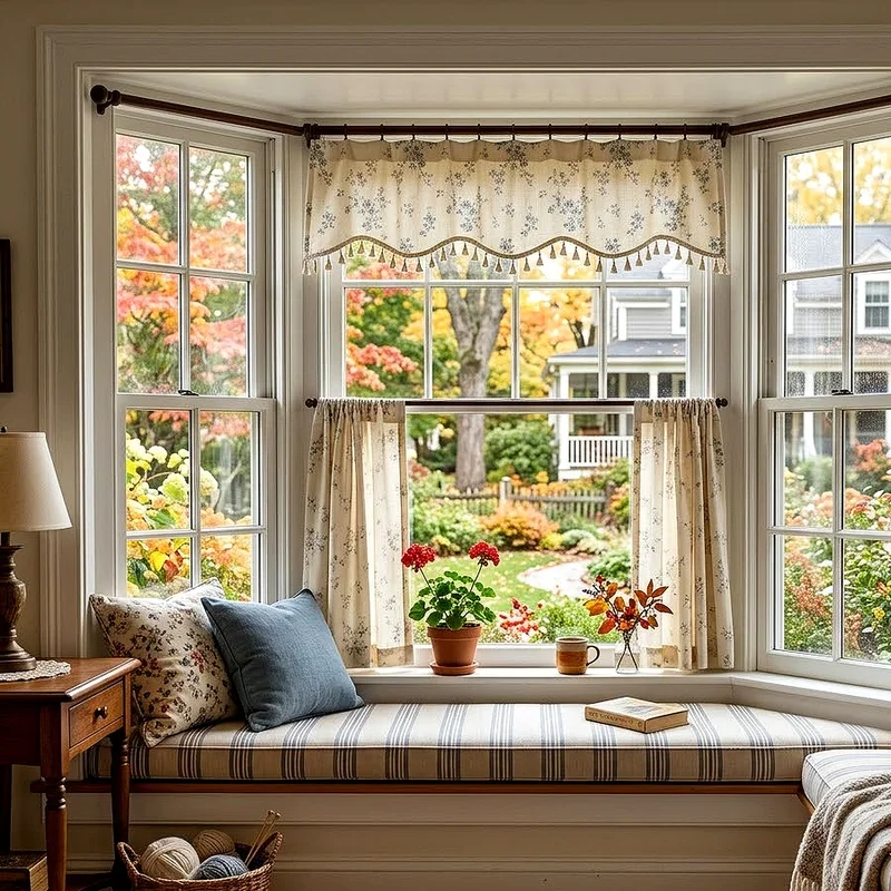 Short Bay Window Curtains Ideas