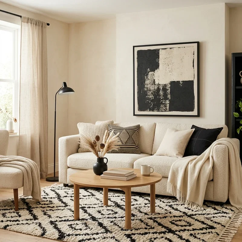 Black and Cream Living Room Ideas