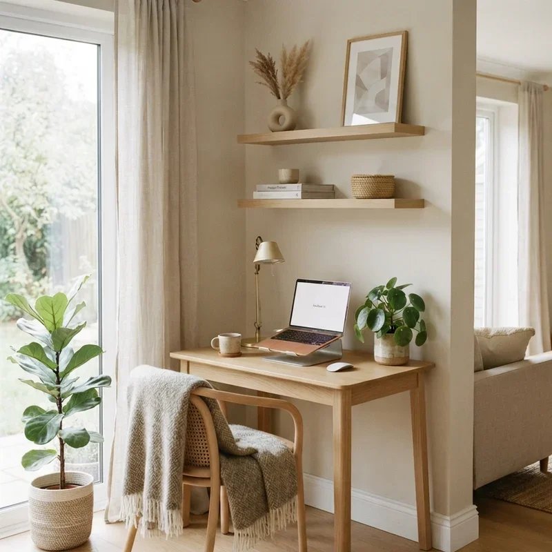 Home Office in Living Room Ideas