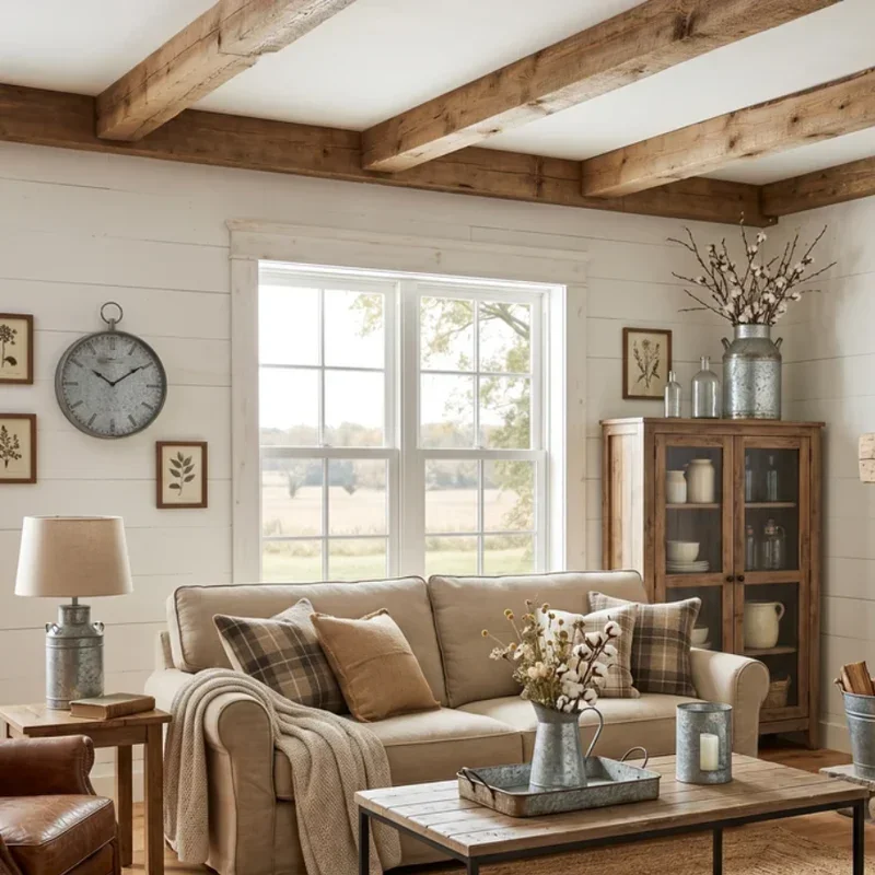 Rustic Farmhouse Living Room Ideas