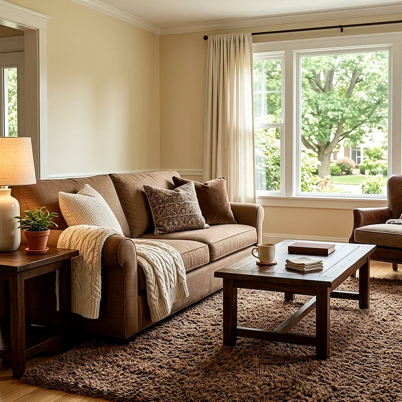 Brown and Cream Living Room Ideas