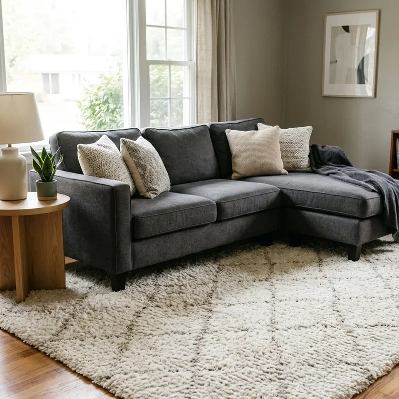 Dark Grey Couch Rug Ideas