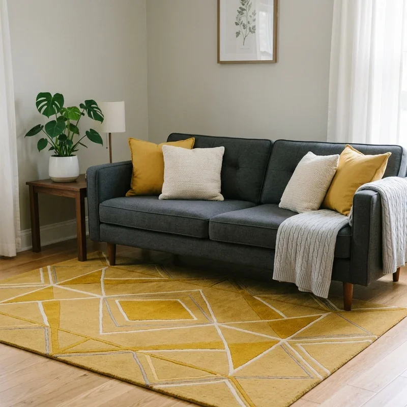 Dark Grey Couch Rug Ideas