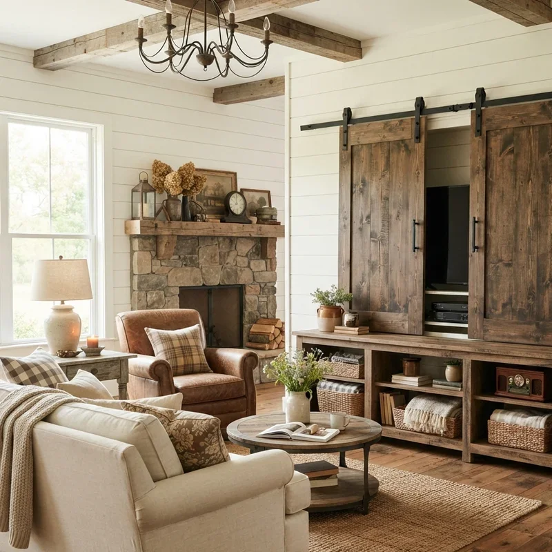 Farmhouse Rustic Living Room Ideas