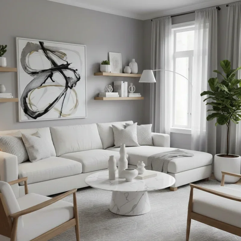 Gray and White Living Room Ideas