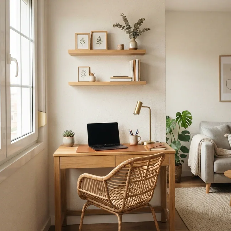 Home Office in Living Room Ideas