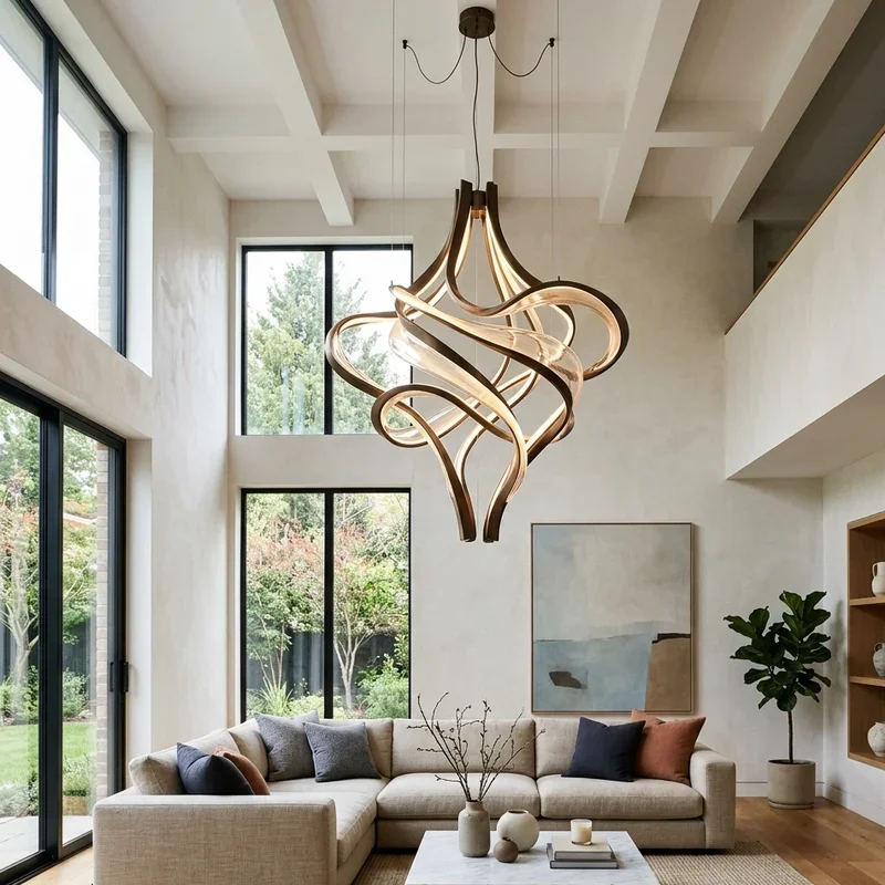 High Ceiling Living Room Lighting Ideas