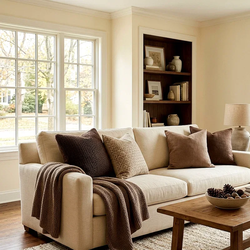 Brown and Cream Living Room Ideas