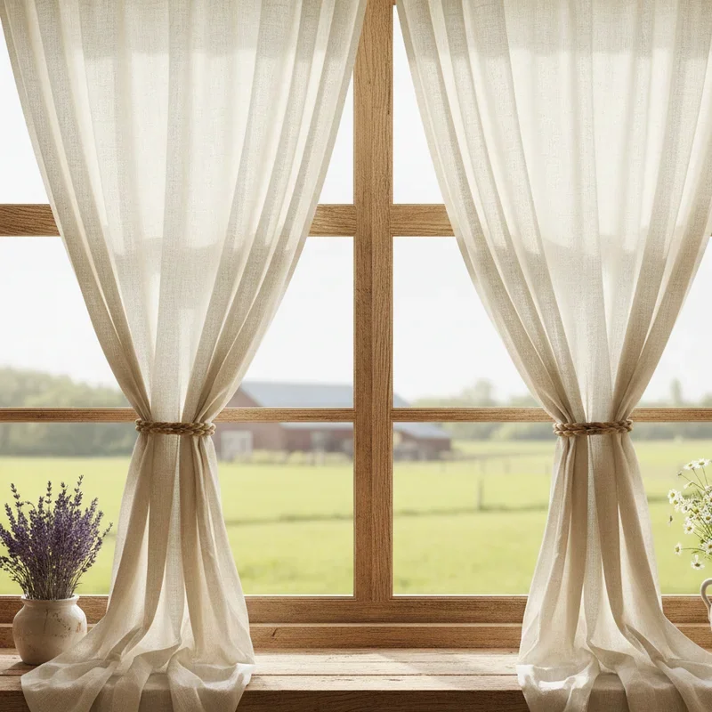 Farmhouse Window Treatment Ideas