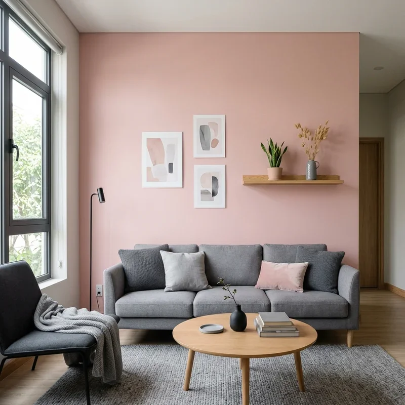 Pink and Grey Living Room Ideas