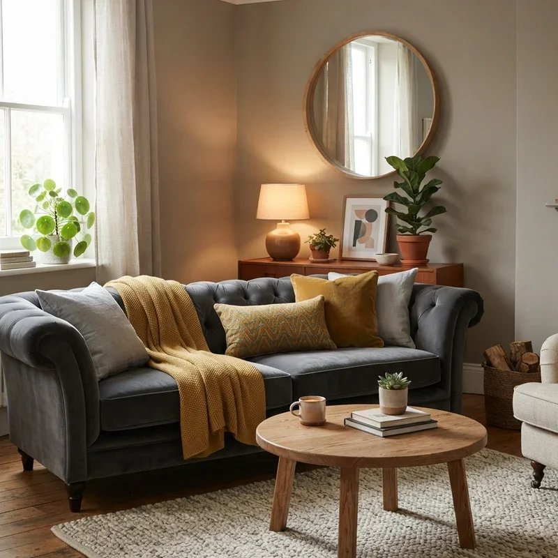 Warm Cozy Grey Living Room Ideas