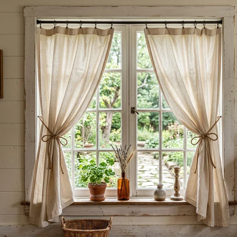 Farmhouse Window Treatment Ideas