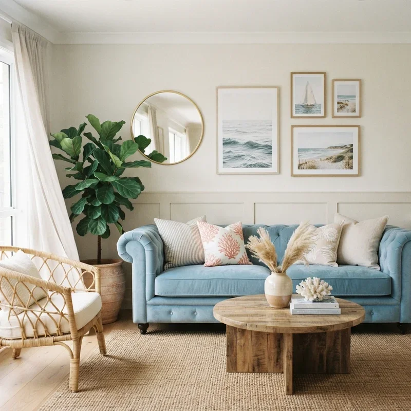 Blue Velvet Sofa Living Room Ideas