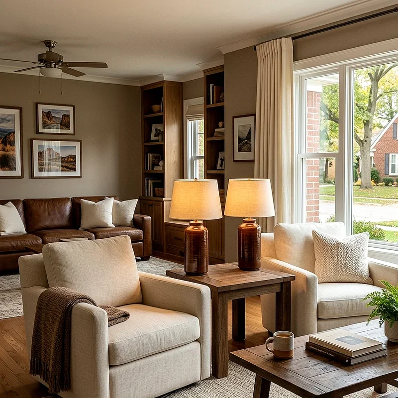 Brown and Cream Living Room Ideas