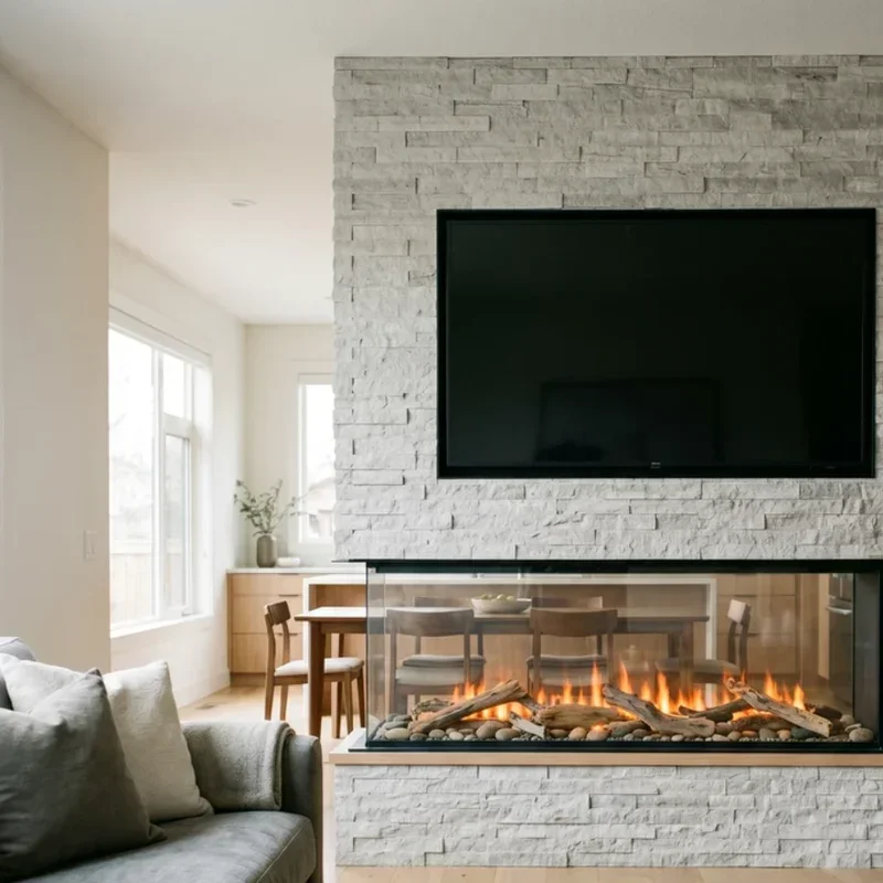 Electric Fireplace Ideas With TV Above