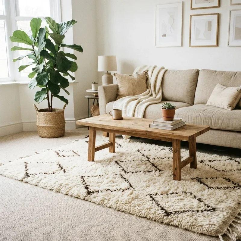 Rug on Carpet Living Room Ideas