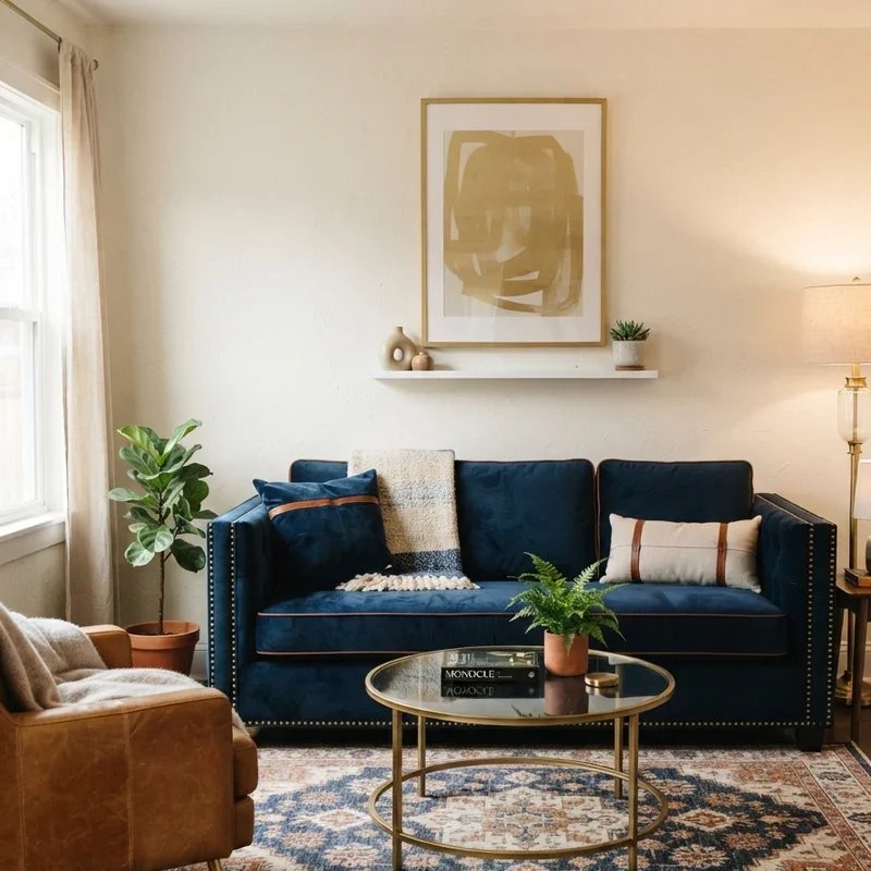 Navy Couch Living Room Ideas