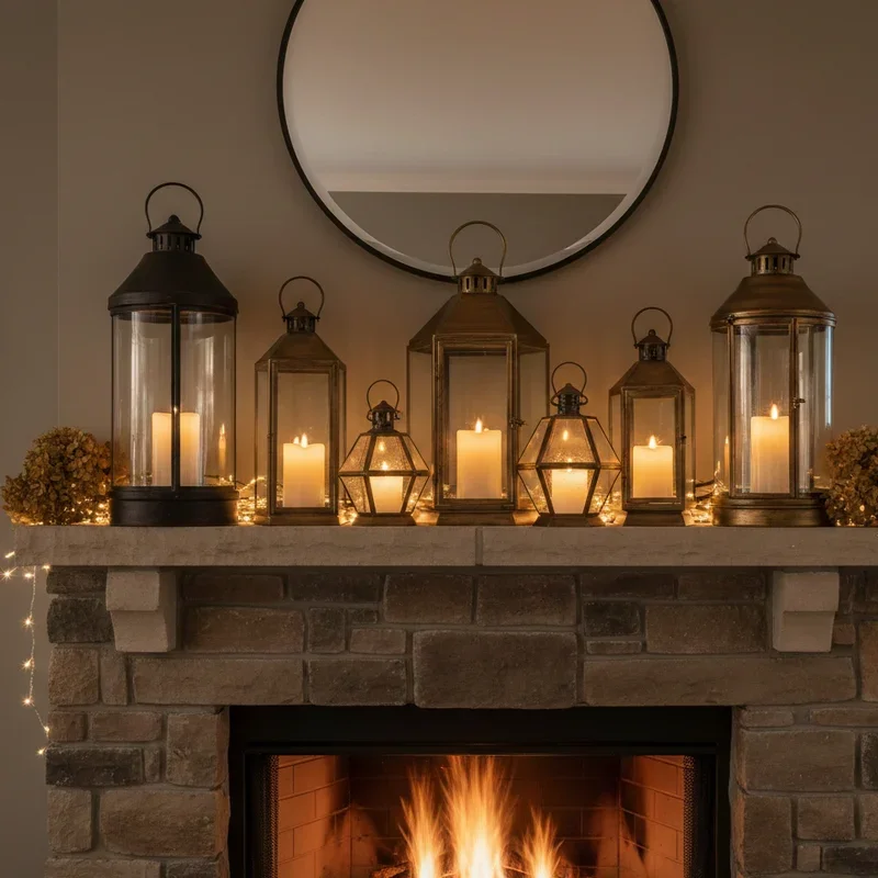 Fireplace Mantel Lighting Ideas